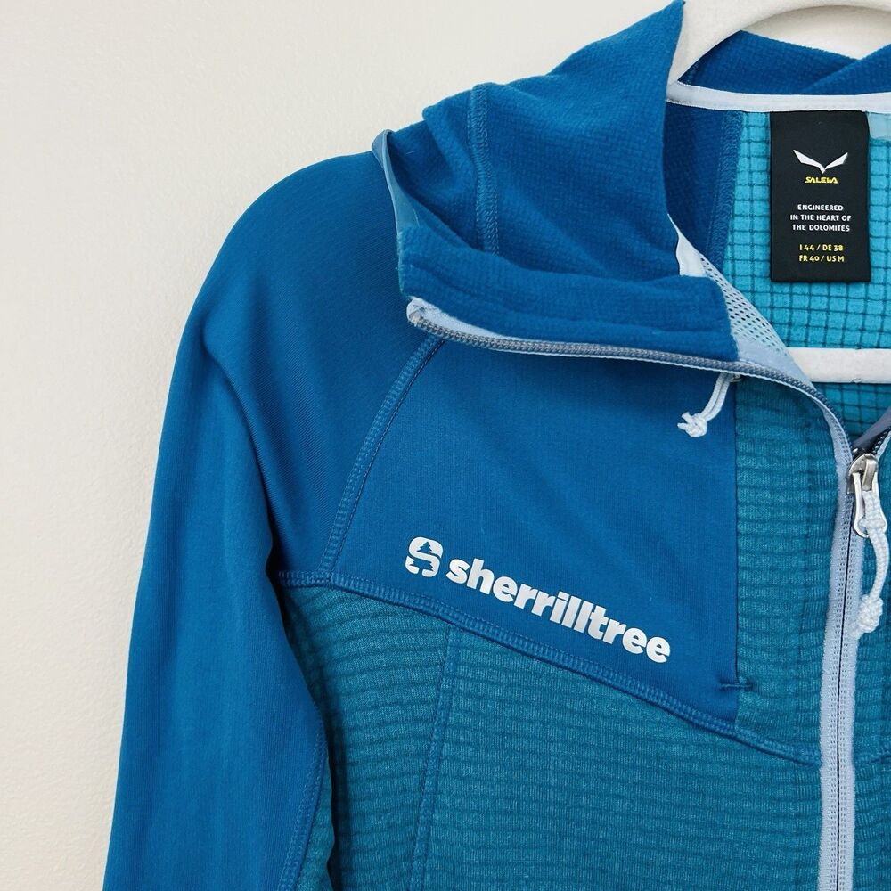 Salewa Pedroc Power Grid Hooded Fleece Jacket Speed Hiking Mountain Training Med - Picture 3 of 9